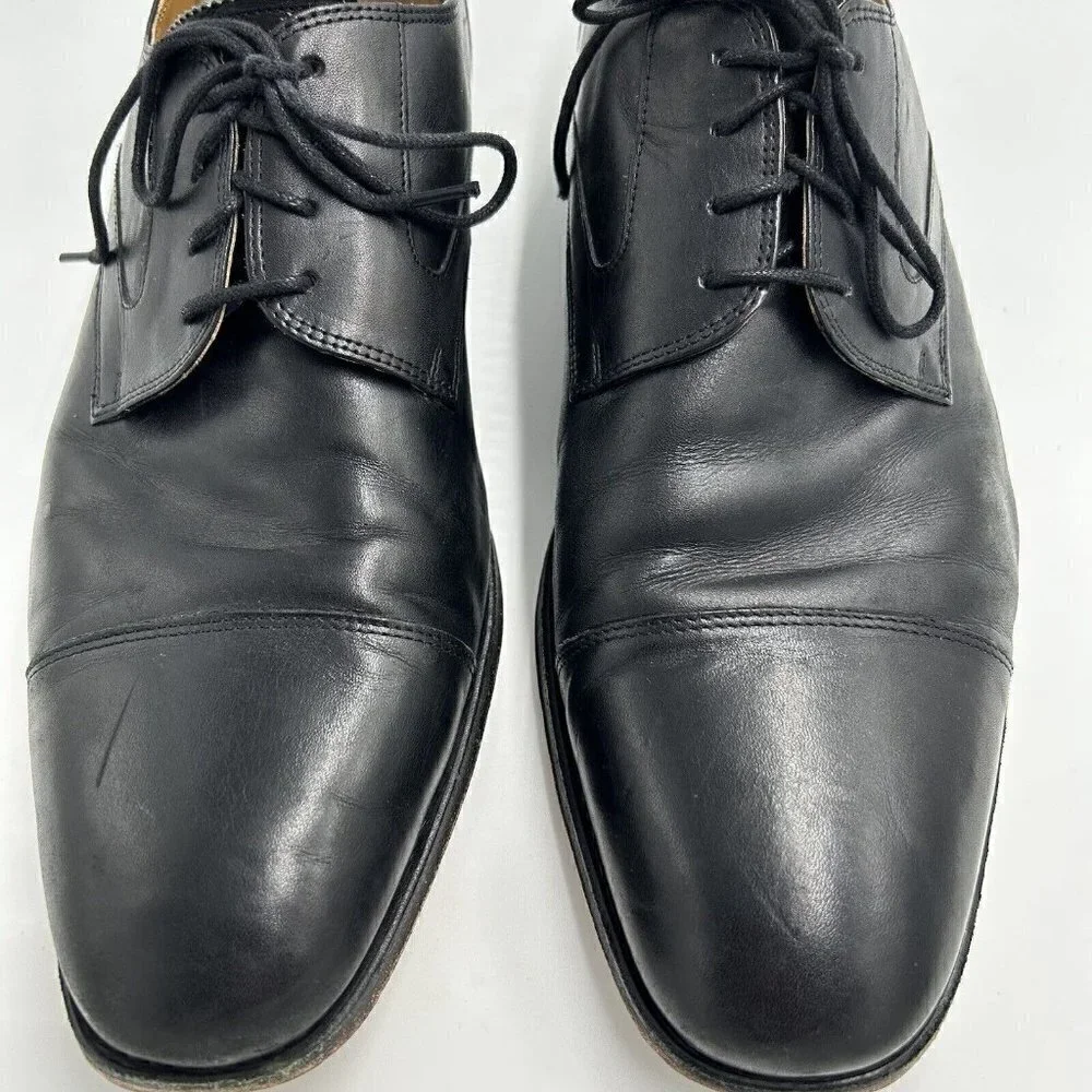 Florsheim Imperial Shoes Sz 12D Black Oxford Goodyear Welt Laced 12083